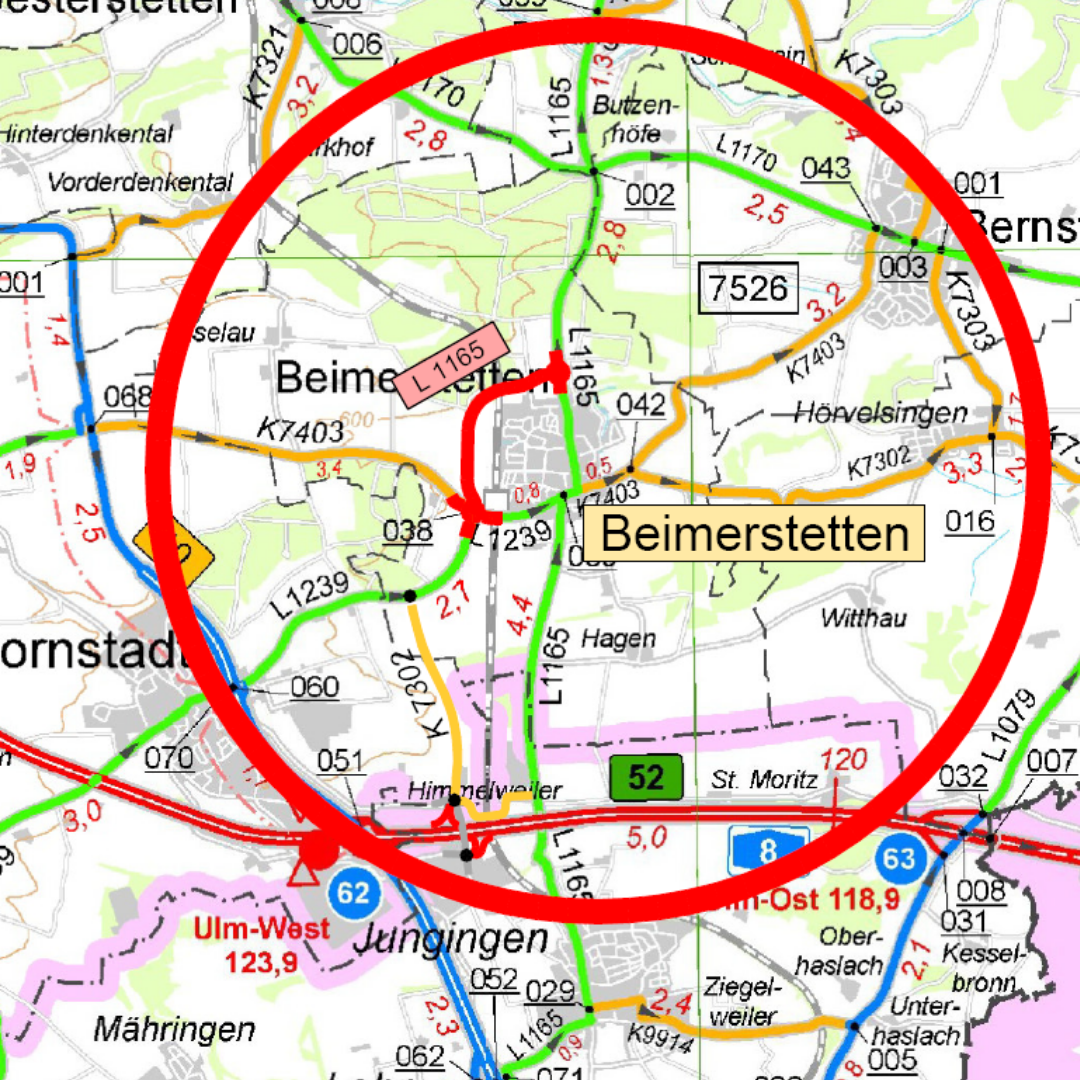 Skizze Ortsumfahrung Beimerstetten