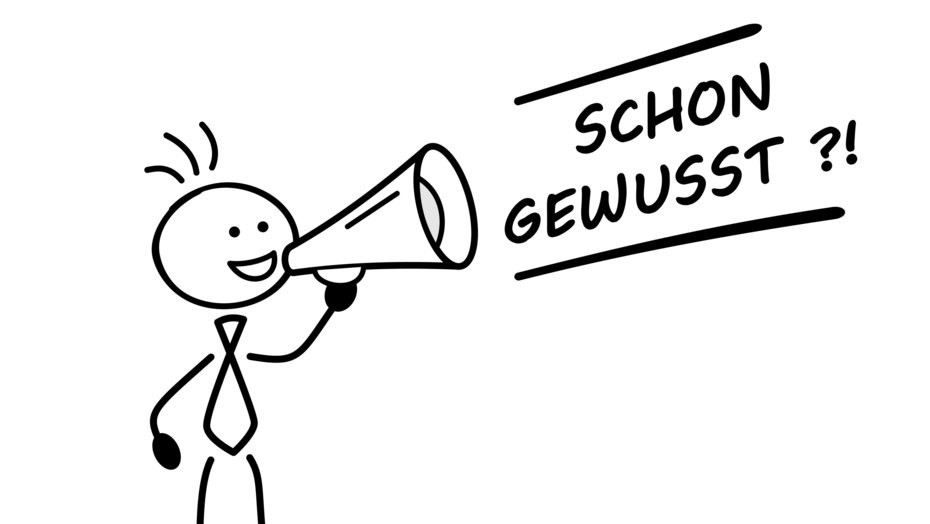 Strichmännchen mit Megafon: schon gewusst?!