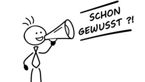 Strichmännchen mit Megafon: schon gewusst?!