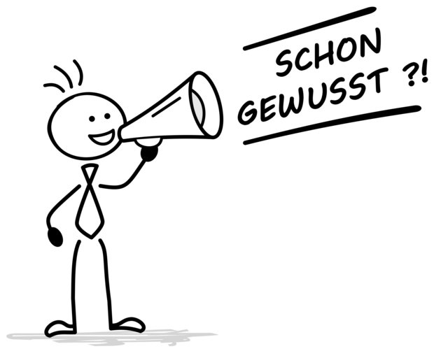 Strichmännchen - schon gewusst Strichmännchen mit Megafon: schon gewusst?!