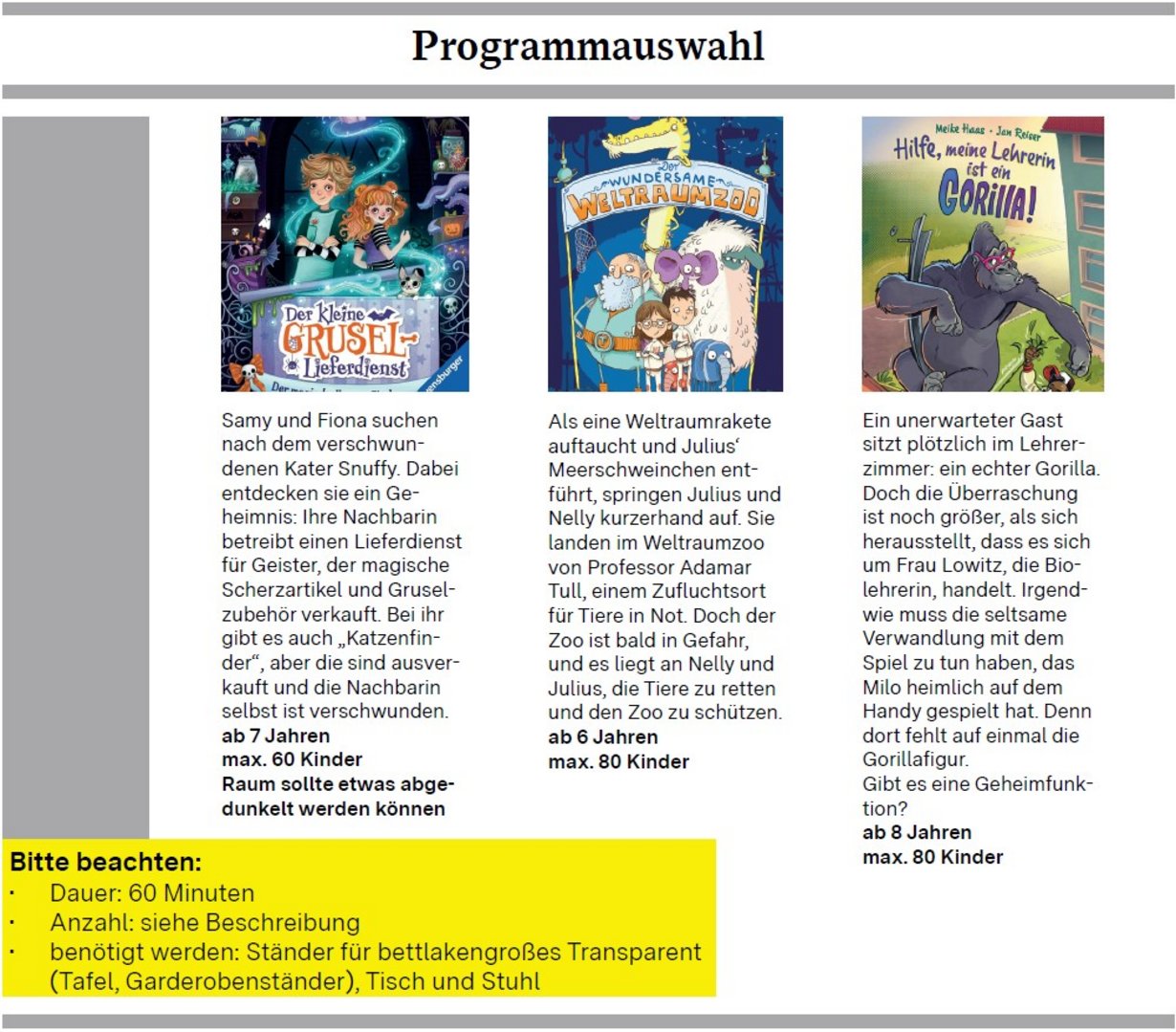Meike Haas - Programmangebot