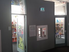 Eingang in den Bereich der Kinderbücherei in der Zentralbibliothek Ulm