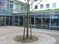 Stadtbücherei Meßstetten - aussen Moderner Glasanbau der Stadtbücherei Meßstetten