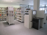 Selbstverbuchungsplatz in der Stadtbücherei Mengen
