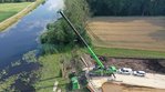 Herstellung eines Spundwandkastens im Donaukanal