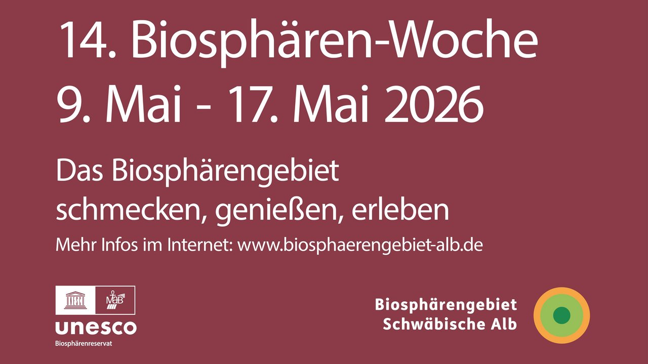 Das Foto zeigt einen Ausschnitt aus dem Plakat zur Biosphärenwoche vom 09. - 17. Mai 2026