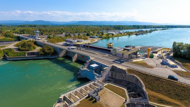 Wasserkraftanlage in Iffezheim