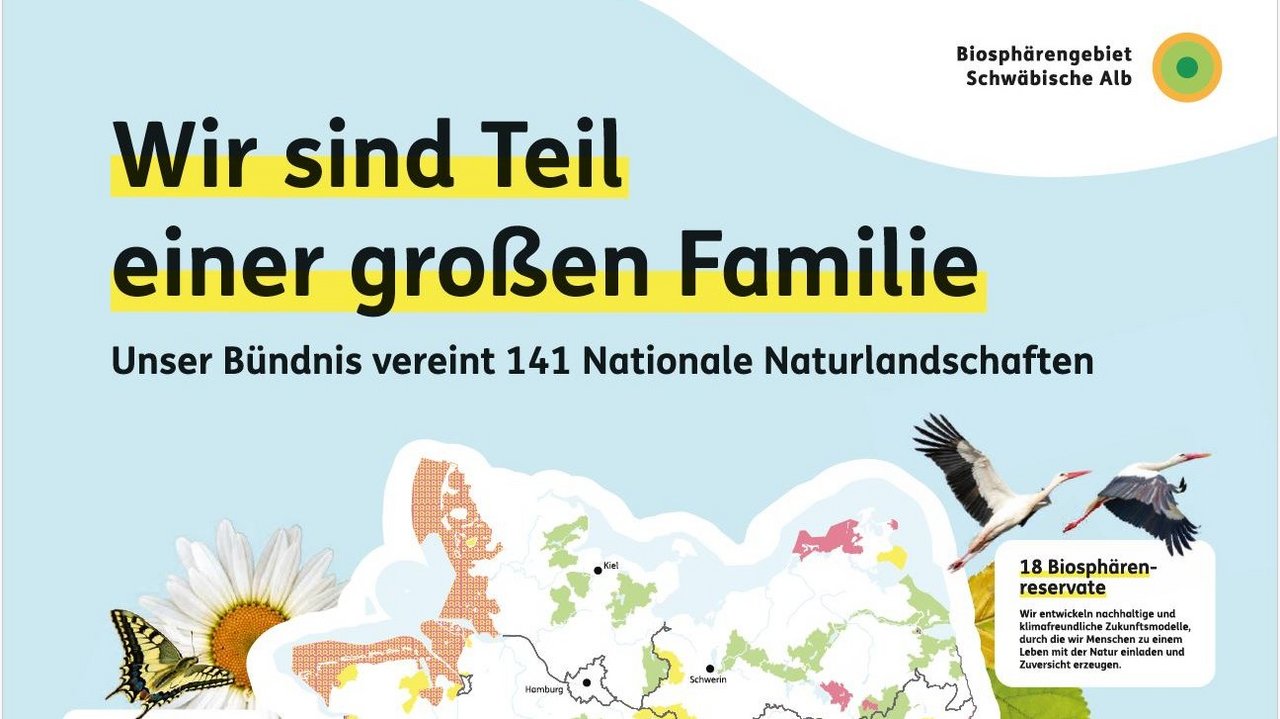 Plakat der Aktionswoche "Biosphärengebietswoche-Wir sind eine Familie"