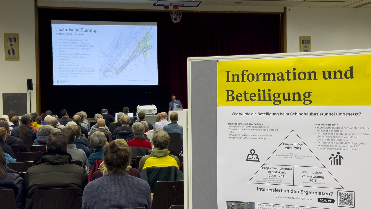 Informationsveranstaltung zur B 27, Ortsumgehung Tübingen (Schindhaubasistunnel)