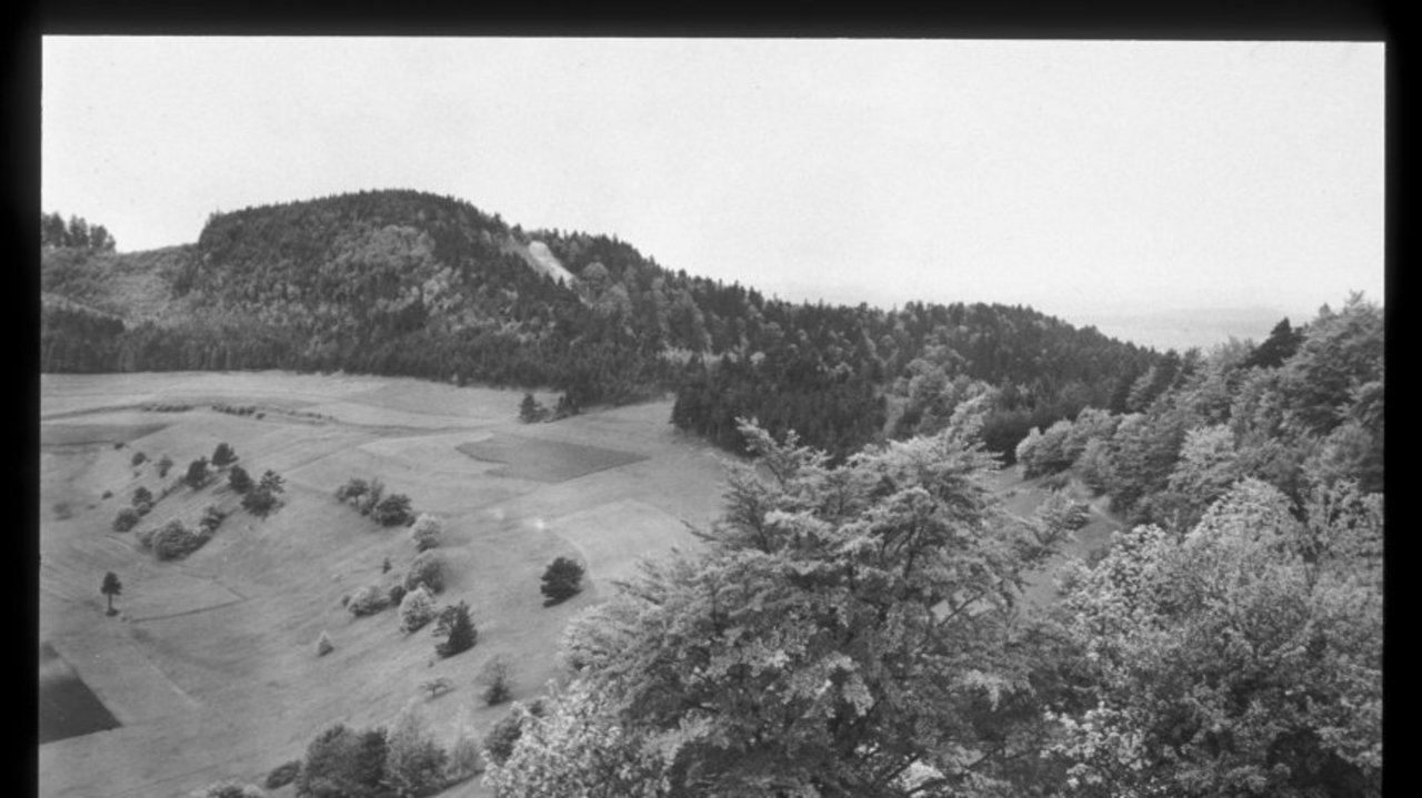Blick vom Irrenberg zum Hundsrücken im Jahr 1936 Blick vom Irrenberg zum Hundsrücken im Jahr 1936