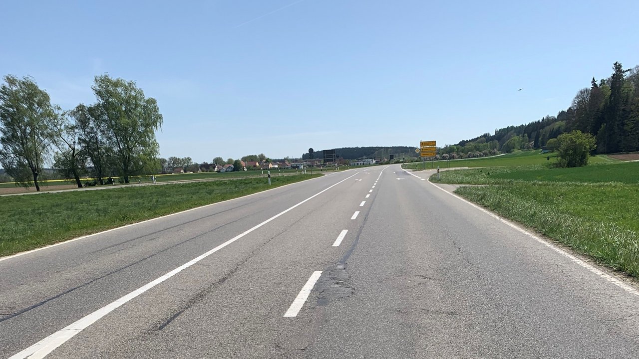 L 286 von der Einmündung nach Ostrach-Levertsweiler bis zum Kreisverkehr bei Ostrach