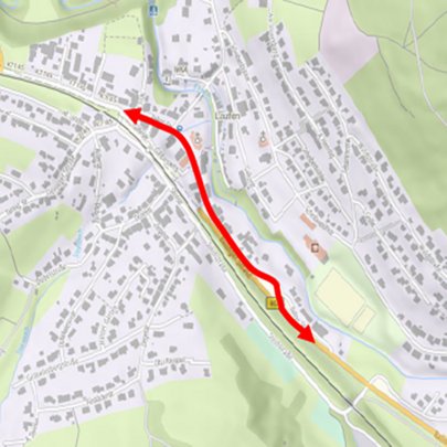 Plan der Umleitungsstrecke 2