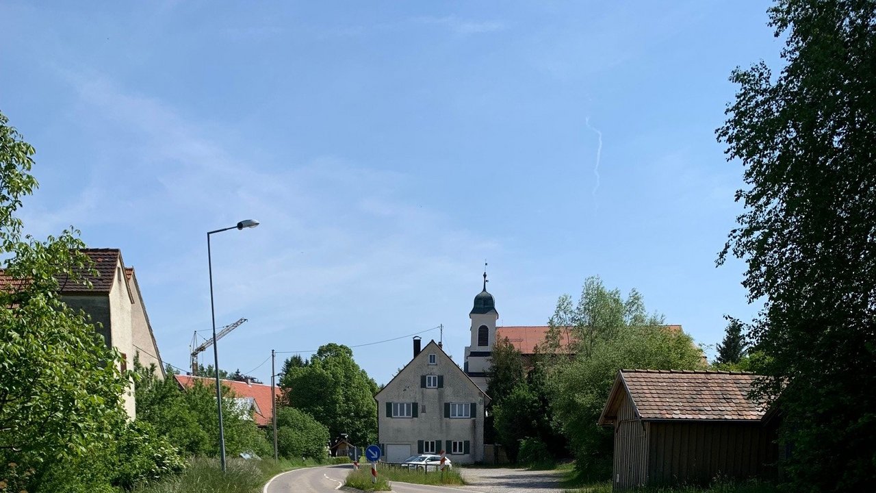 L 314 im Bereich der Ortschaft Aitrach-Treherz