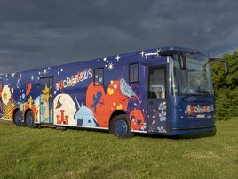 Blick auf die Fahrbibliothek Ulm