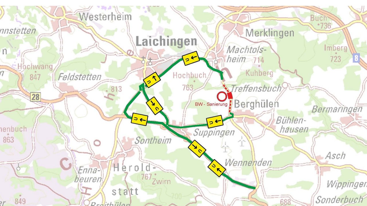 L 1230 - Lageplan - Umleitungsskizze