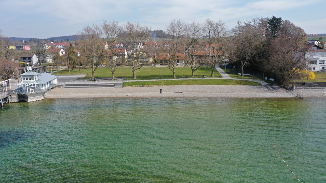 Uferrenaturierung Kressbronn Uferrenaturierung Kressbronn - Blick aus def Höhe auf das Ufer