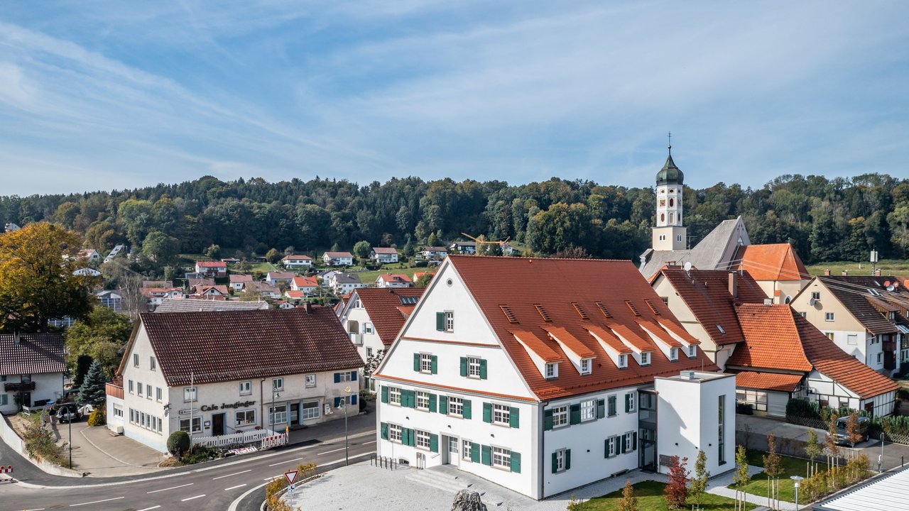 Gasthaus Post, Eberhardzell, Drohnenaufnahme