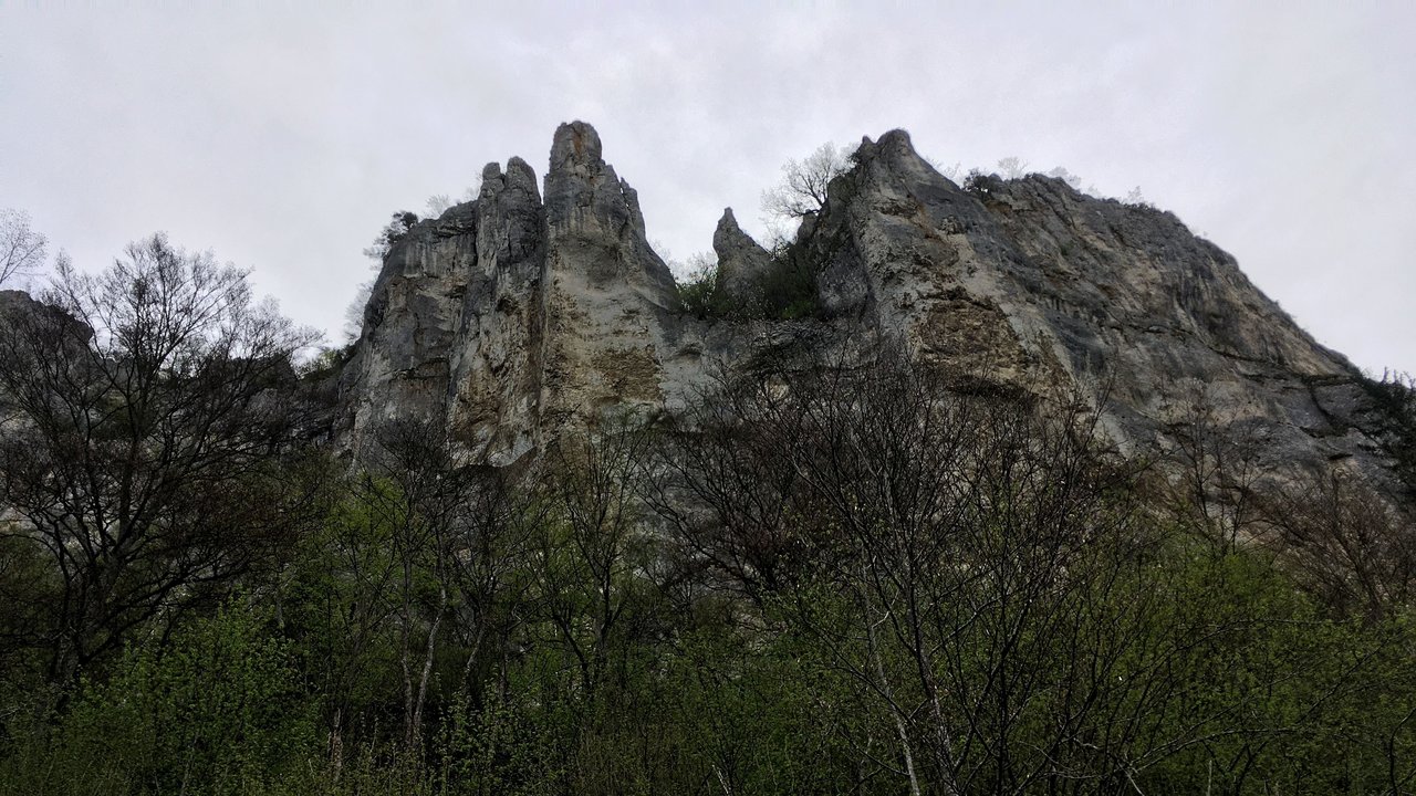 Blick auf den Schaufelsen östlich von Neidingen