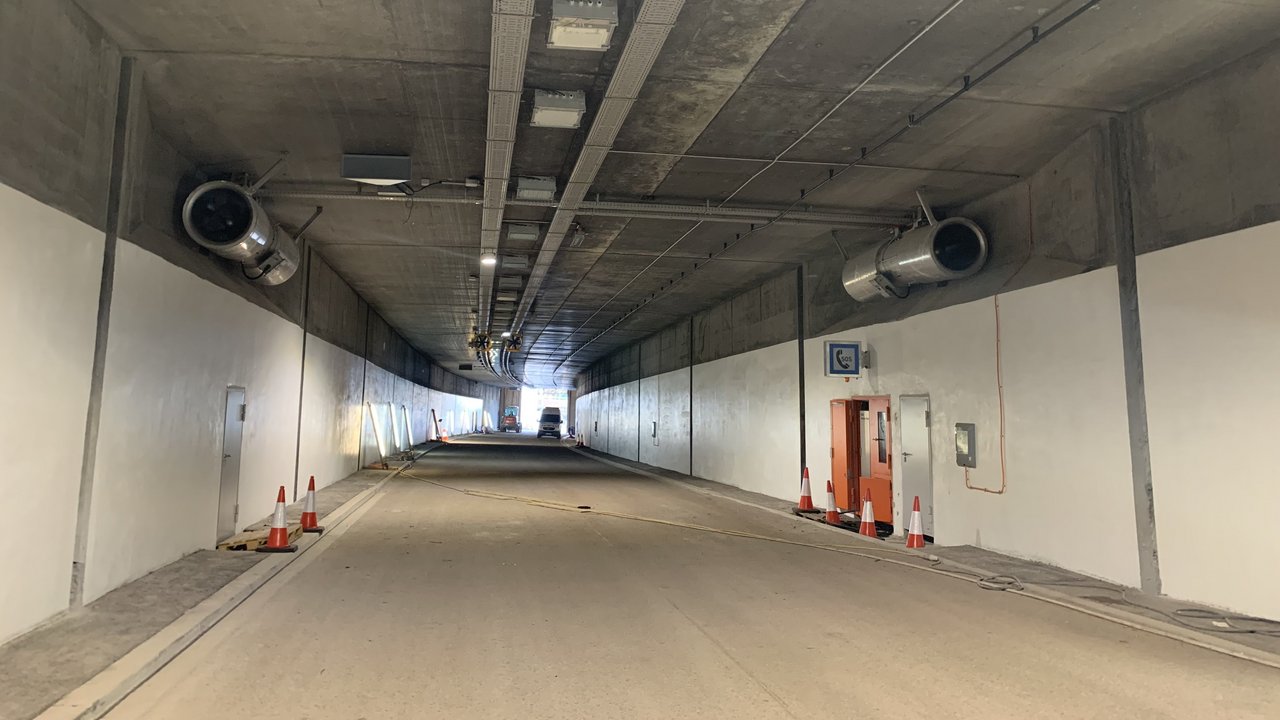 Das Foto zeigt den Tunnel in Albstadt-Laufen von innen
