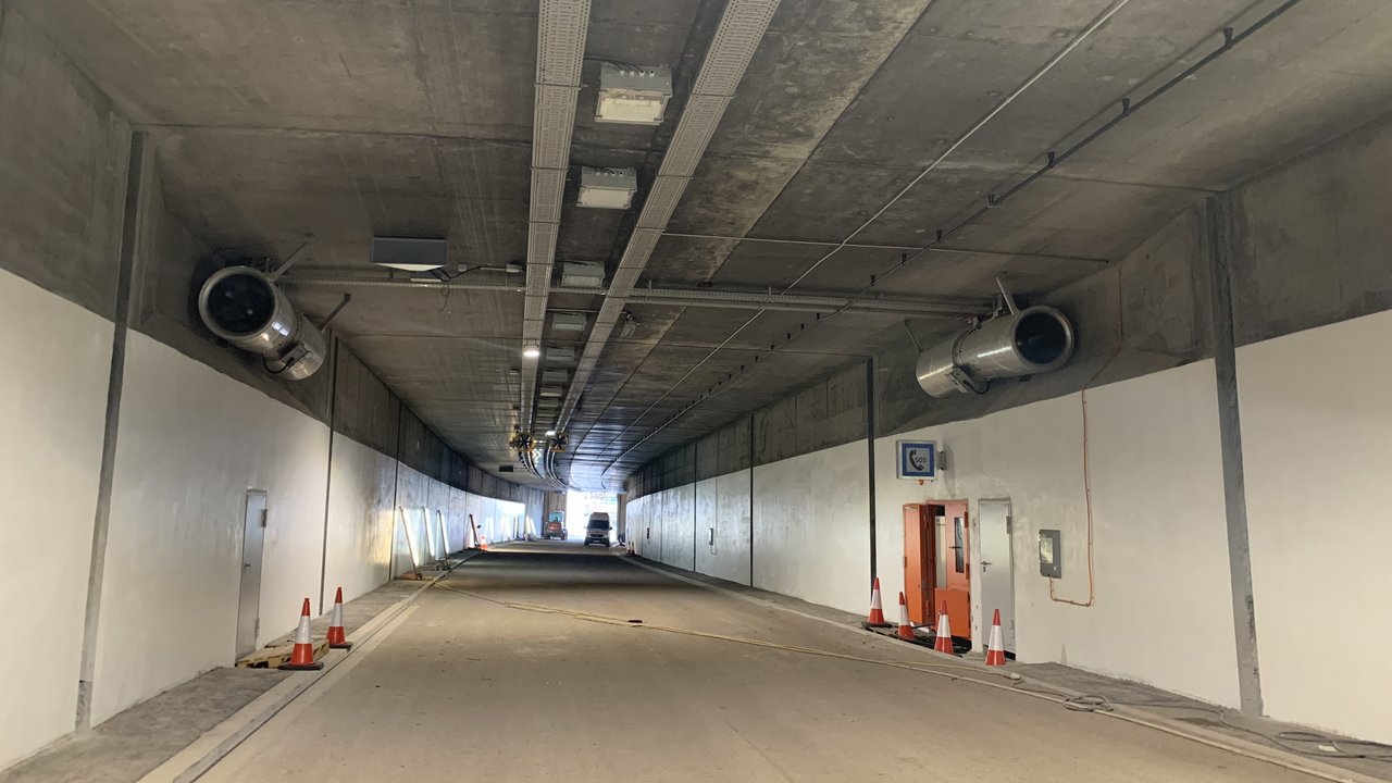 Das Foto zeigt den Tunnel in Albstadt-Laufen von innen