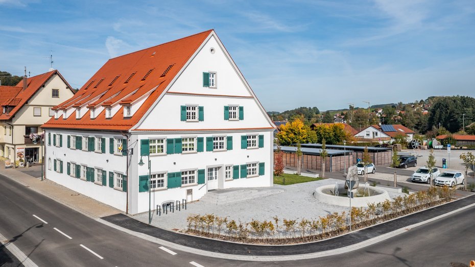 Gasthaus Post, Eberhardzell Gasthaus Post, Eberhardzell, Blick von oben