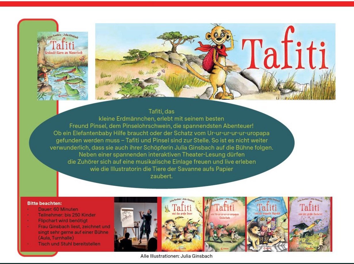 Auszug aus der Programmseite der Veranstaltungsreise 2025 mit Julia Ginsbach