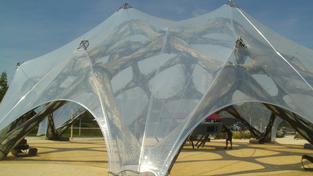 Faser-Pavillon auf der Landesgartenschau Heilbronn