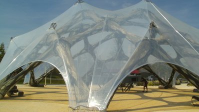 Faser-Pavillon auf der Landesgartenschau Heilbronn