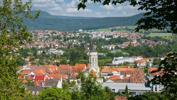 Kreisstadt Balingen im Zollernalbkreis auf der Schwäbischen Alb