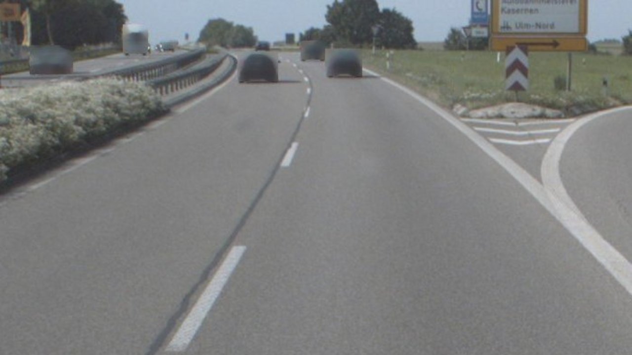 Das Bild zeigt die B 10 zwischen Ausfahrt Ulm-Uni und Anschlussstelle A 8 Ulm-West