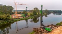 September 2020: Spezialtiefbau/Spundwandarbeiten und Großbohrpfähle) am Ufer des Donaukanals