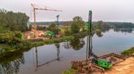 September 2020: Spezialtiefbau/Spundwandarbeiten und Großbohrpfähle) am Ufer des Donaukanals