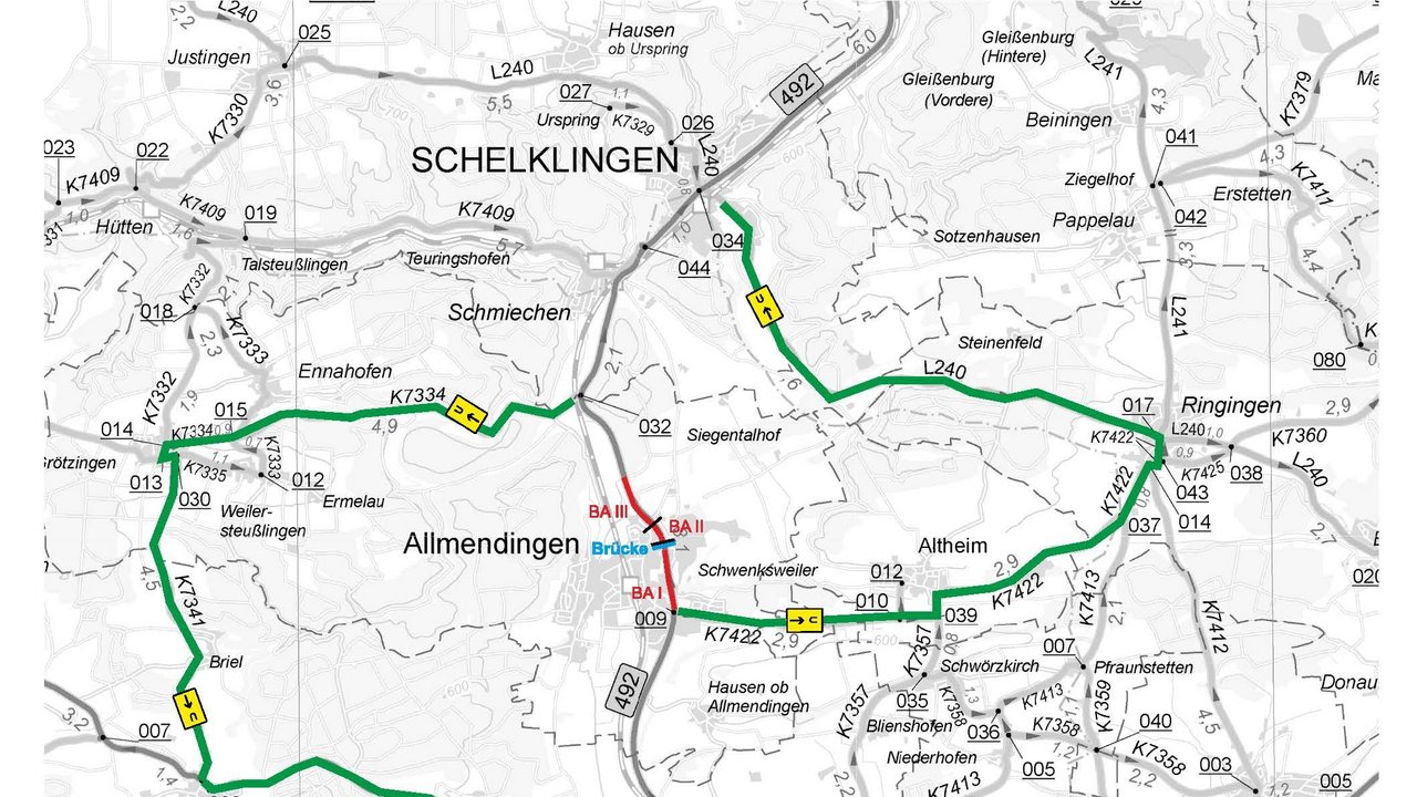 Umleitungsskizze B 492
