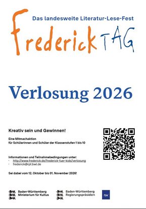 Flyer zur Mitmachaktion bzw. Verlosung/Gewinnspiel zum Frederick Tag 2026 