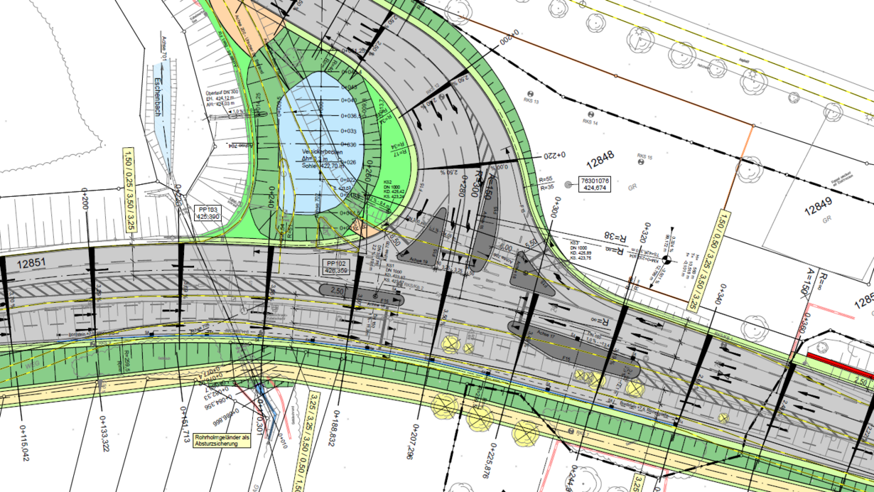 Plan der Baumaßnahme