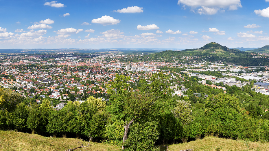 Panorama Reutlingen Panoramalandschaft Reutlingen mit Achalm