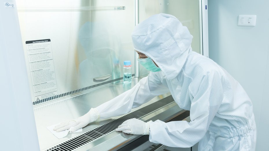 Infektionsschutz1 in einem Labor Infektionsschutz1 in einem Labor