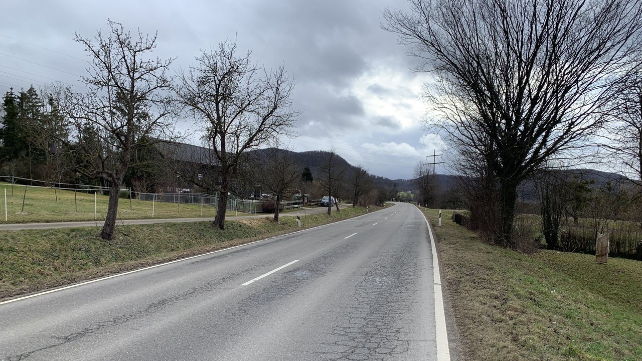 Das Foto zeigt Fahrbahnschäden auf der Stuhlsteige