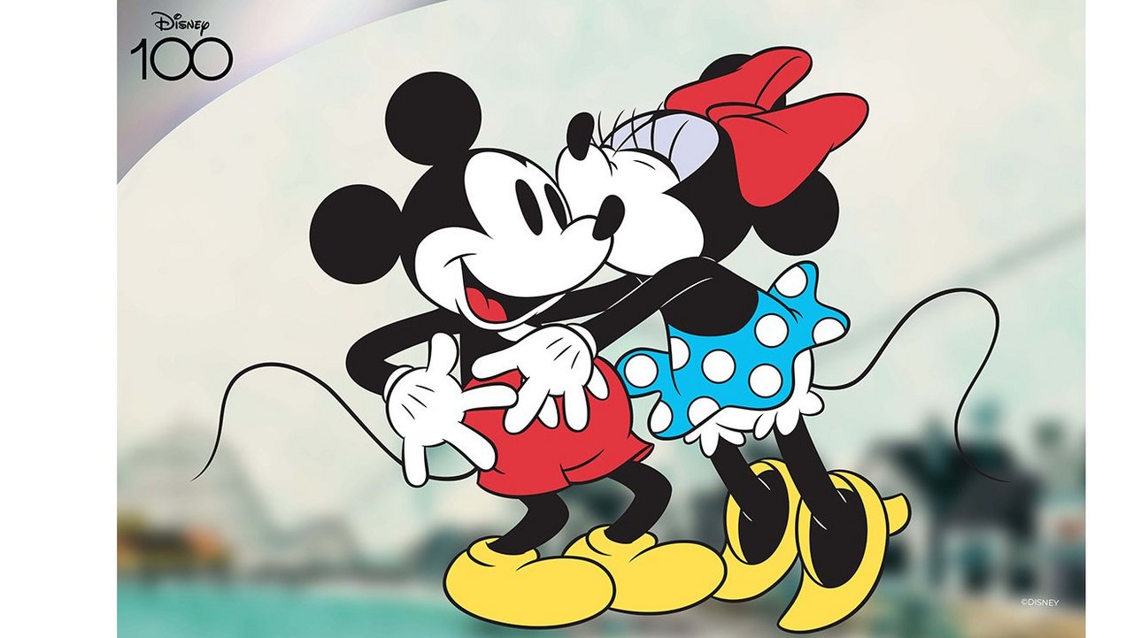 Das Foto zeigt die Comicfiguren Micky Maus und Minnie Maus