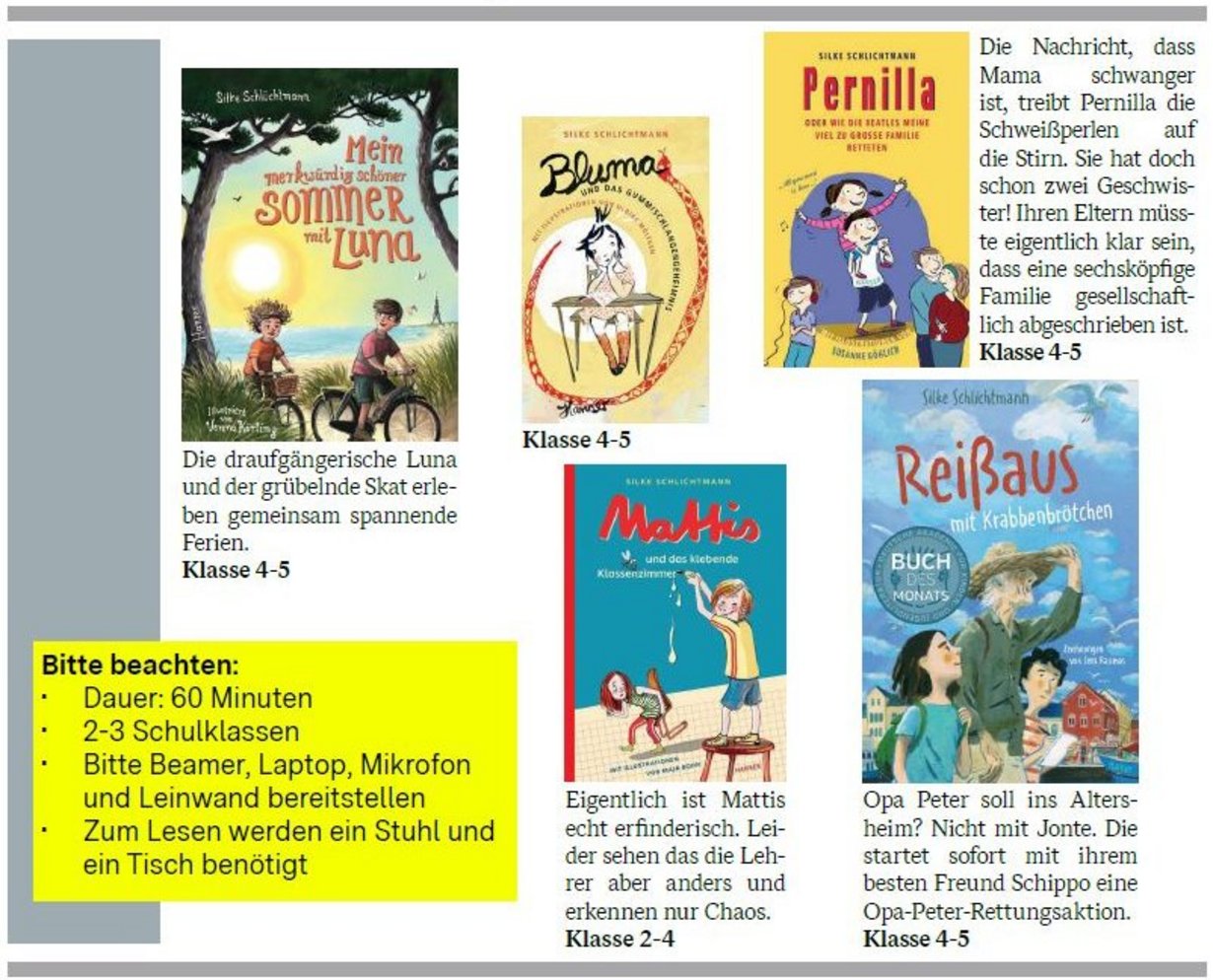 Auszug aus der Programmseite der Frederick-Veranstaltungsreise 2025 mit Silke Schlichtmann