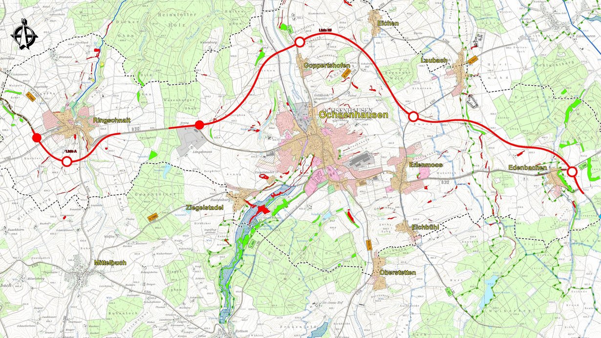 Übersichtsplan der Vorzugsvariante