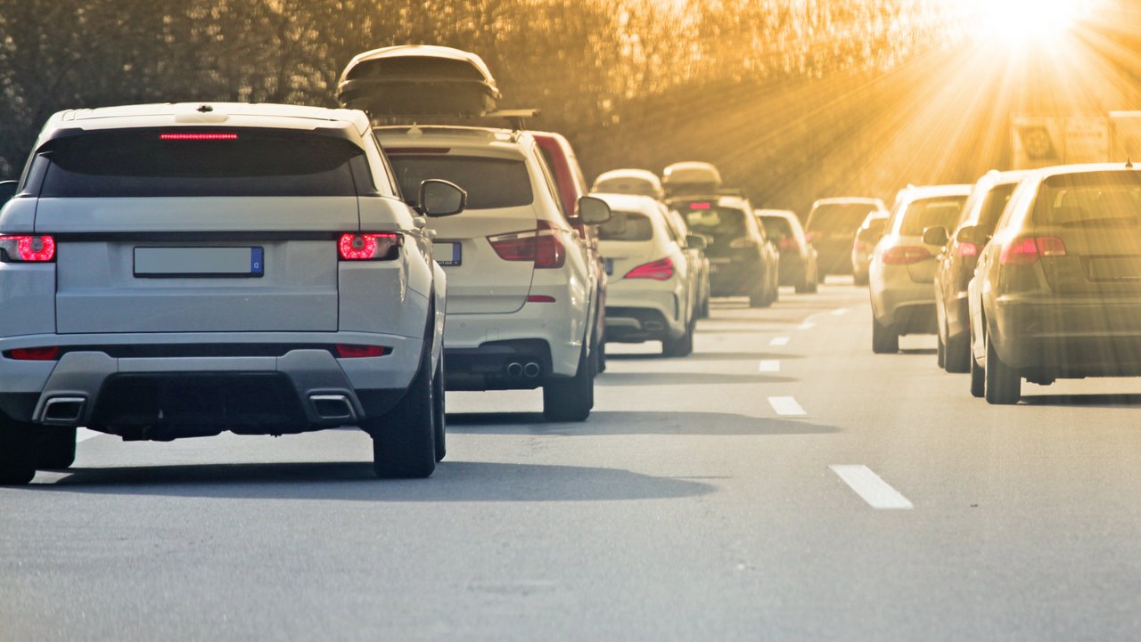 Stau auf der Autobahn