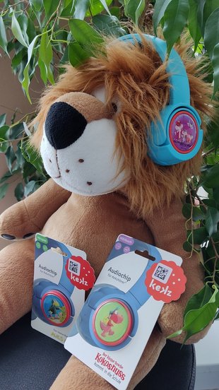 KEKZ® – Kopfhörer mit Audiochips Plüschbär mit KEKZ® – Kopfhörer mit Audiochips