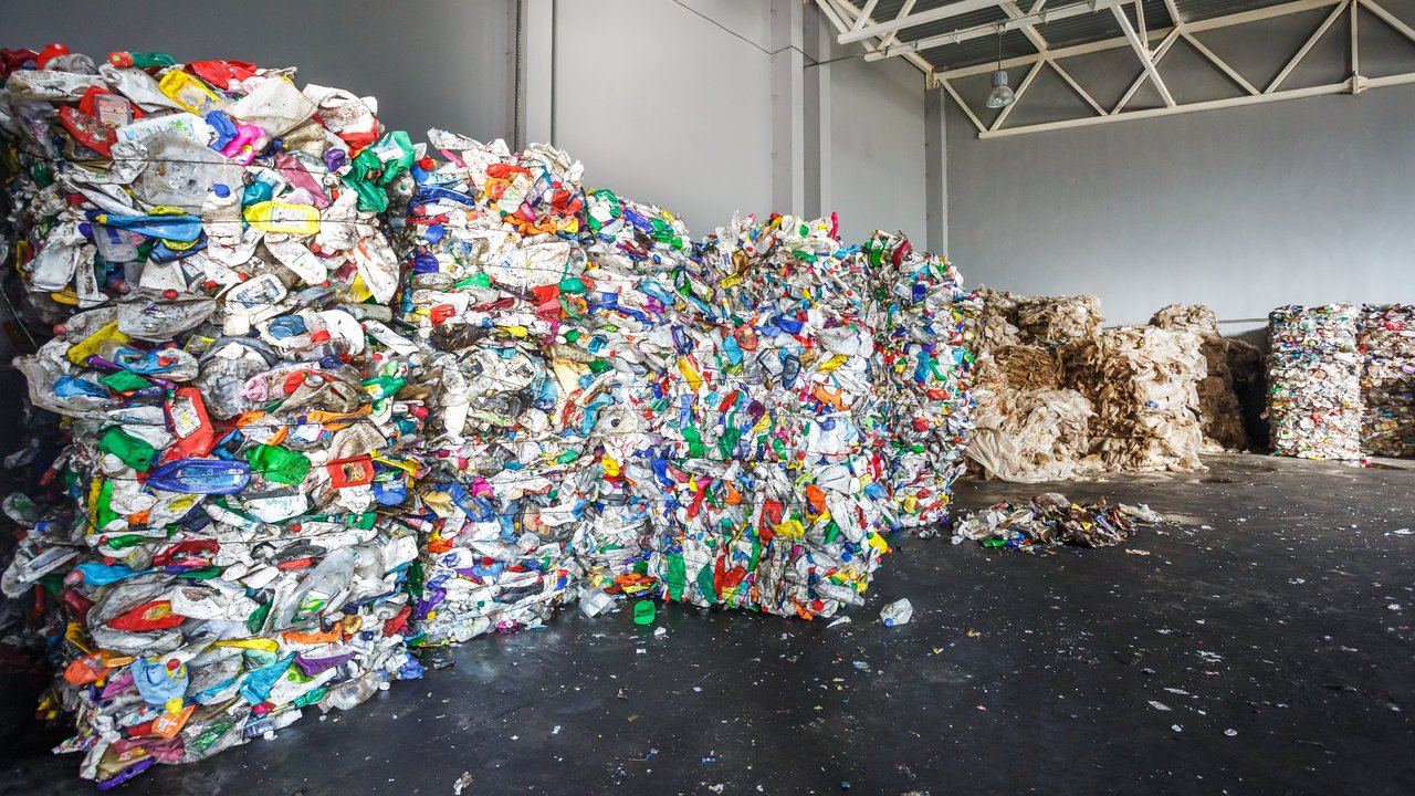 Gepresste Plastikflaschen