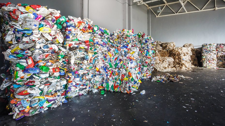 Plastikflaschen Gepresste Plastikflaschen