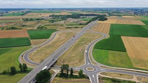 Anschluss an die B 30 Luftbild des Anschluss' der B 311 an die B 30