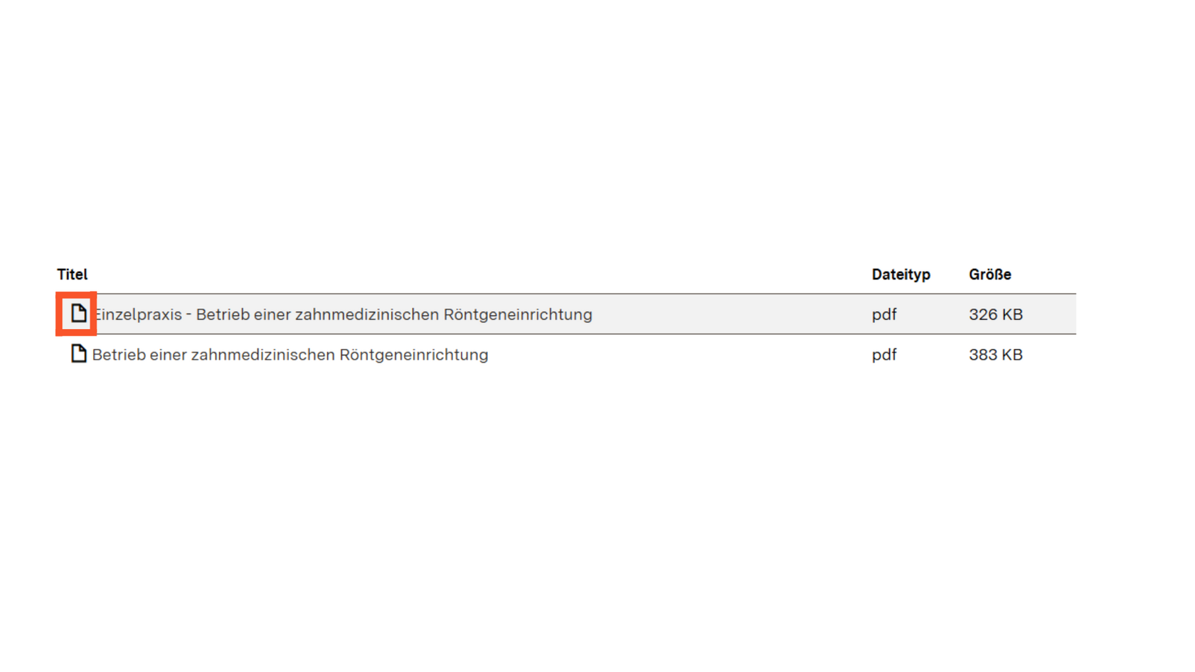 Symbolbild zeigt wie ein Icon für eine pdf-Datei aussieht