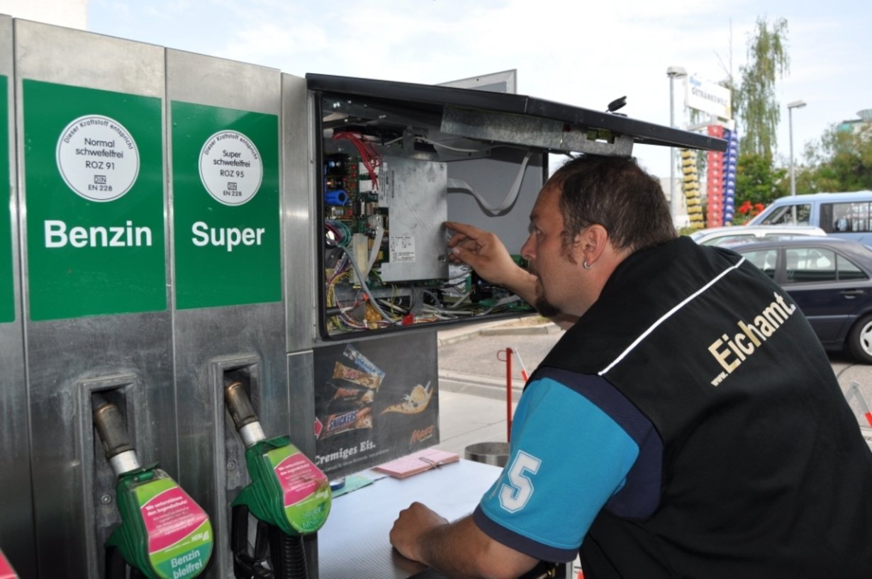 Eichung von Tankzapfsäulen