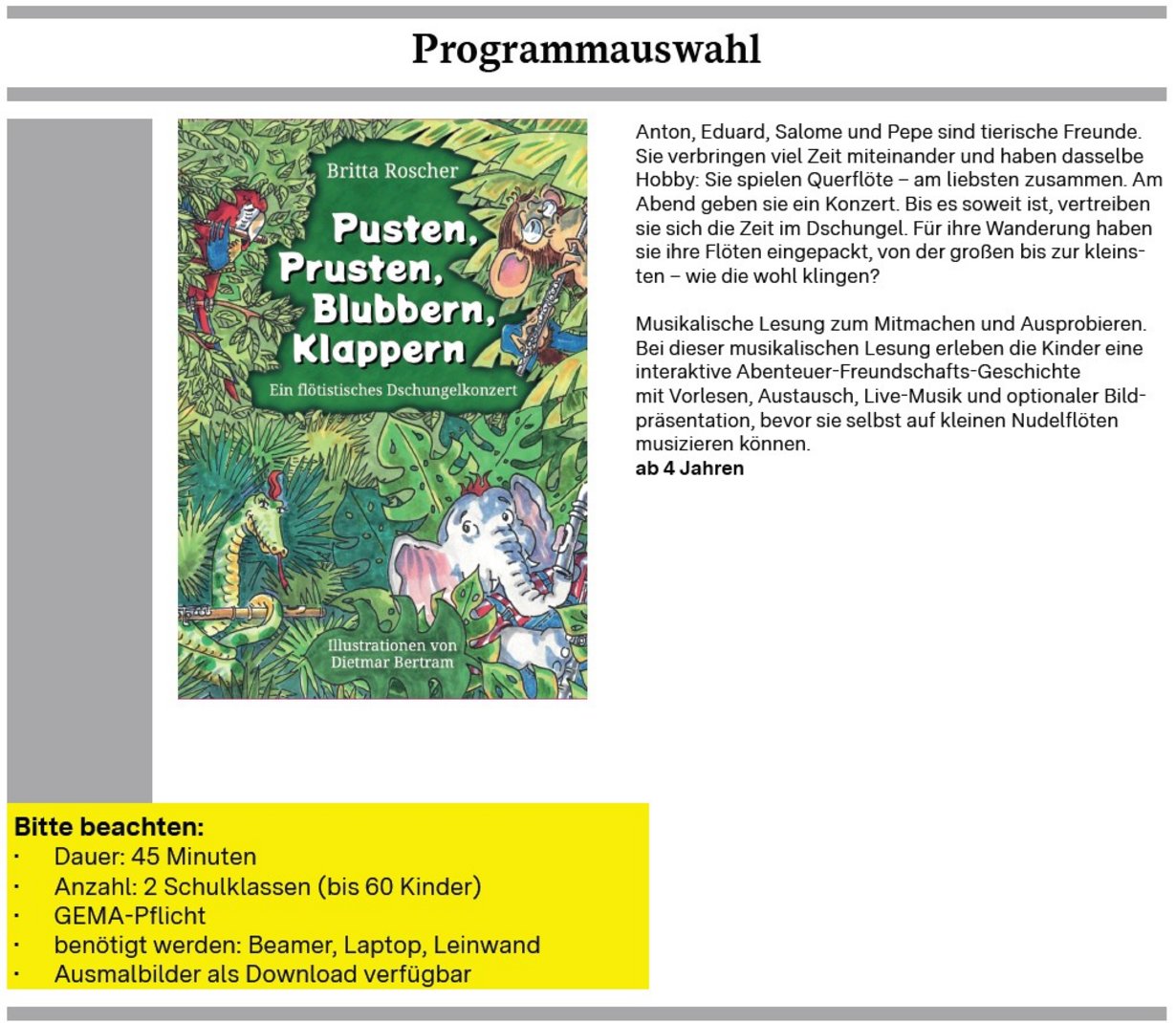 Britta Roscher - Programmangebot